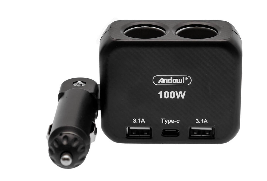 Priza auto Andowl Q CA50 putere 100W 3.1A cu porturi 2xUSB